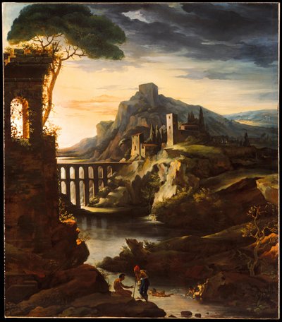 Landscape with an Aqueduct by Theodore Gericault